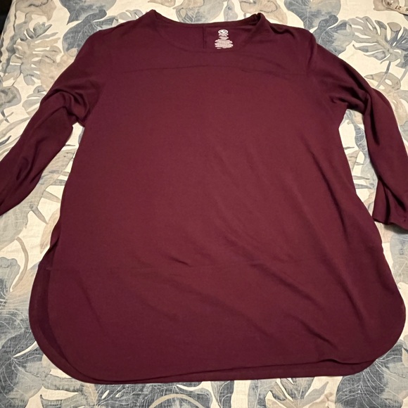 ATHLETIC WORKS Burgundy side slit Tunic!! Size 1X NWOT - Picture 4 of 6